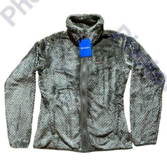 columbia women's fire side II sherpa full zip, canyon gold y verde medium - Picture 3 of 14